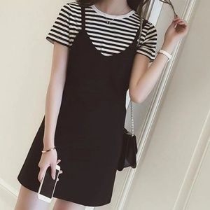 Set: T-Shirt and Strappy Mini Dress